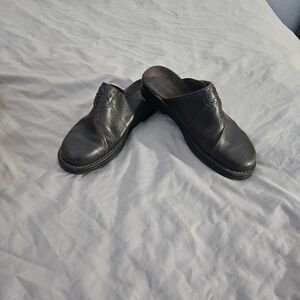 Clarks Dark Brown Leather Slip-On Loafers